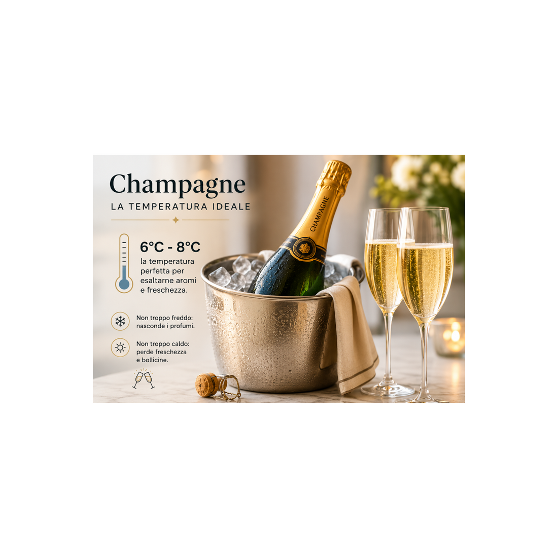 La Temperatura di Servizio Ideale per lo Champagne